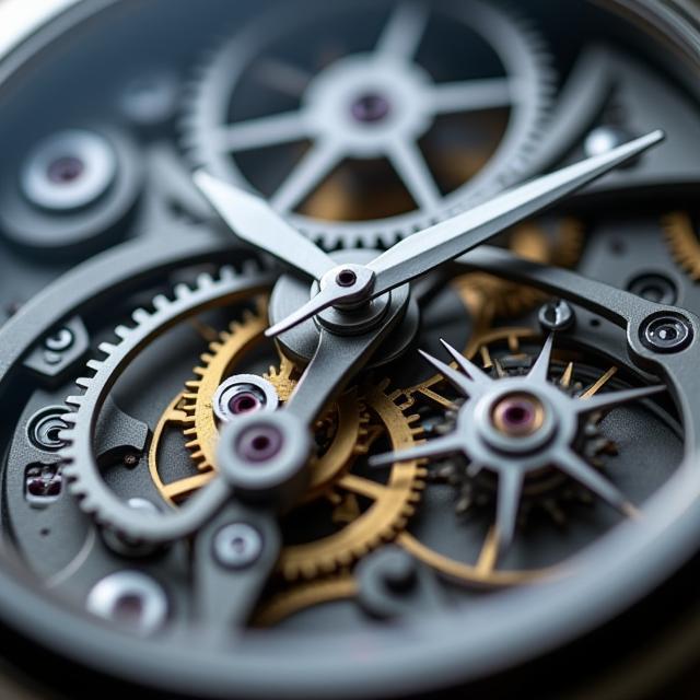 Automatic watch movement gears
